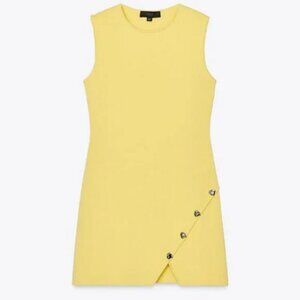 ZARA IRREGULAR BUTTON KNIT DRESS